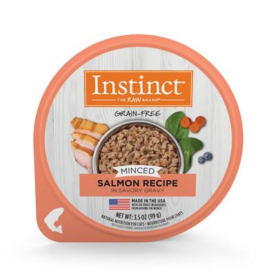 Instinct Grain Free Minced Recipe with Real Salmon Natural Wet Cat Food, 3.5 oz., Case of 12
