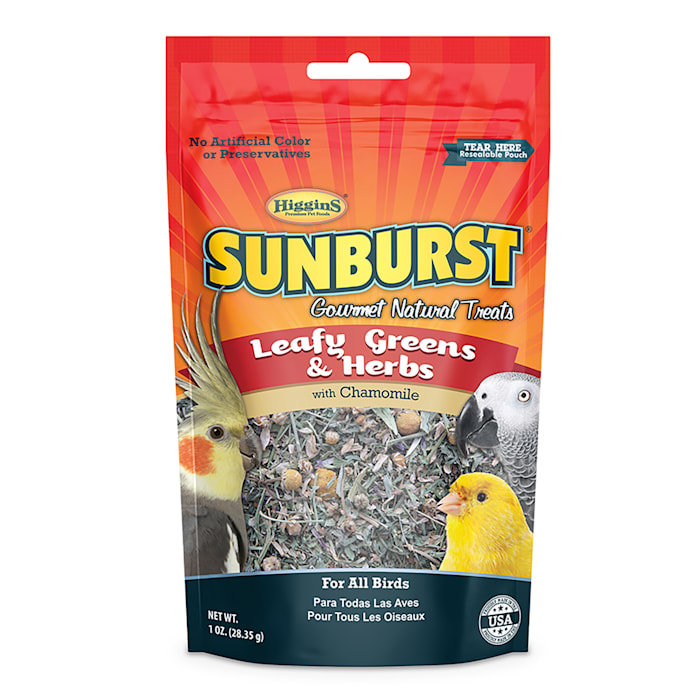 Higgins Sunburst Gourmet Natural Treats - Leafy Greens & Herbs, 1 oz