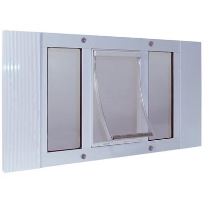 Perfect Pet 27-32" Sash Window Pet Door in White, 20.625IN x 1.75IN x 27IN