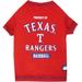 MLB American League West T-Shirt for Dogs, Small, Texas Rangers, Multi-Color