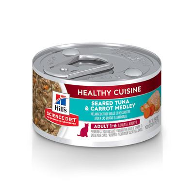Hill's Science Diet Healthy Cuisine Adult Seared Tuna & Carrot Medley Canned Cat Food, 2.8 oz., Case of 24