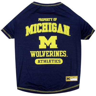 NCAA BIG 10 T-Shirt for Dogs, Small, Michigan, Multi-Color