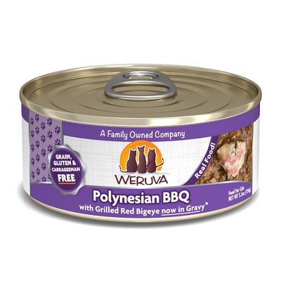 Weruva Classics Polynesian BBQ with Grilled Red Bigeye in Gravy Wet Cat Food, 5.5 oz., Case of 24