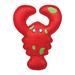 Belly Flops Lobster Dog Toy, Medium, Red
