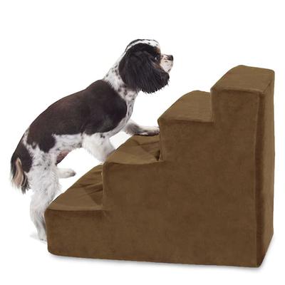 Majestic Pet Products 4-Step Chocolate Suede Pet Stairs
