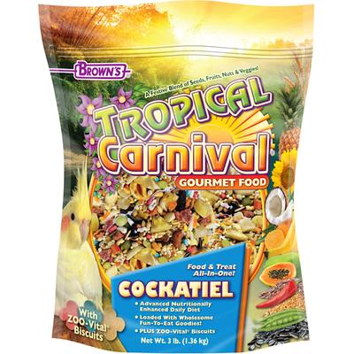 Brown's Tropical Carnival Cockatiel Food, 3 lbs.