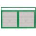 AARCO Illuminated Outdoor Enclosed Wall Mounted Bulletin Board Vinyl/Metal in Green/White | 36 H x 72 W x 4 D in | Wayfair ODCC3672RHIG