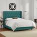 Wayfair Custom Upholstery™ Rita Tufted Low Profile Standard Bed Upholstered/Metal in Green/Black/Brown | 56 H x 80 W x 89 D in CSTM1859 40850402