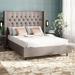 Wayfair Custom Upholstery™ Rita Tufted Low Profile Standard Bed Upholstered/Metal in Blue/Black | 56 H x 80 W x 89 D in CSTM1859 40850404