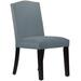 Wayfair Custom Upholstery™ Nadia Upholstered Parsons Chair Upholstered, Wood in Blue/Black/Brown | 39 H x 20 W x 26 D in