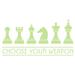 The Decal Guru Chess Weapons Wall Decal Vinyl in Green/Black | 23 H x 45 W in | Wayfair 1278-WALL-02-15