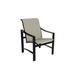 Tropitone Kenzo Patio Dining Armchair Sling in Black | 35.5 H x 25.5 W x 29.75 D in | Wayfair 381537_OBS_Sparkling Water