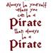 The Decal Guru Always be a Pirate Wall Decal Vinyl in Red/Brown | 38 H x 31 W in | Wayfair 1421-WALL-02-01