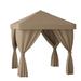 Tropitone Basta 8 Ft. W x 8 Ft. D Aluminum Patio Gazebo Aluminum/Metal/Soft-top in Gray | 109 H x 96 W x 96 D in | Wayfair