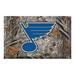 FANMATS NHL St Louis Blues 30 in. x 19 in. Non-Slip Outdoor Door Mat Rubber in Brown | 19 W x 30 D in | Wayfair 19173