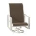 Tropitone Kenzo Swivel Patio Dining Armchair Sling in White | 41.5 H x 28.5 W x 29 D in | Wayfair 381525NT_PMT_Cape Cove