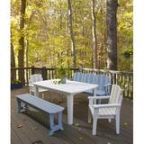 Uwharrie Outdoor Chair Carolina Preserves Garden Bench Wood/Natural Hardwoods in Blue | 35.5 H x 66.5 W x 20 D in | Wayfair C073-030W