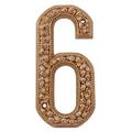 Vicenza Designs 5 in. San Michele House Number Metal in Yellow | 4.75 H x 2.25 W x 0.38 D in | Wayfair NU06-PG