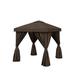 Tropitone Basta 8 Ft. W x 8 Ft. D Aluminum Patio Gazebo Aluminum/Metal/Soft-top in Gray | 109 H x 96 W x 96 D in | Wayfair