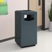 Witt Side Entry Square Series Receptacle Trash Can Fiberglass in Black | 40 H x 20 W x 20 D in | Wayfair 7S-2444TA-DC-34