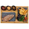 Black Rock Grill Steak on a Stone Grill Set, Sizzling Lava Stone Cooking Set