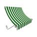 Awntech Concave Window Awning Wood in Green/White | 28 H x 52.5 W x 24 D in | Wayfair CH22-WH-4FW