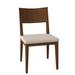 Brayden Studio® Beene Solid Wood Side Chair Wood/Upholstered in Brown | 34 H x 19.25 W x 21.5 D in | Wayfair BYST6027 42065436