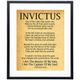 Invictus Poem Framed Art Print by William Ernest Henley/Invictus Inspirational Poem Quotes Home Decor, Motivational Gift Poster/Bedroom Poster/Home Office Positive Wall Art (Vintage)