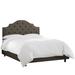 Wayfair Custom Upholstery™ Tufted Upholstered Low Profile Standard Bed Upholstered in Brown | 54 H x 74 W x 87 D in