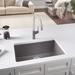 Blanco Precis SILGRANIT 27" L x 17.75" W Undermount Kitchen Sink Granite in Black/Gray/White | 8.75 H x 17.75 D in | Wayfair 522428