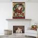 East Urban Home 'Frolic Santa w/ Gingerbread Men & Wreathe' Graphic Art Wood/Metal in Brown | 40 H x 30 W x 0.78 D in | Wayfair