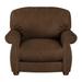 Club Chair - Wildon Home® Fardosa 42" Wide Top Grain Leather Club Chair Leather/Genuine Leather in Gray/Brown | 35 H x 42 W x 42 D in | Wayfair