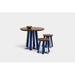 ARTLESS ARS XL Dining Table Wood/Metal in White/Blue/Brown | 30 H x 36 W x 36 D in | Wayfair A-ARS-XL-FFB-36-W
