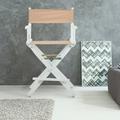 Casual Home Folding Director Chair Solid Wood in White/Brown | 39.5 H x 23 W x 19 D in | Wayfair CHFL1214 33417968