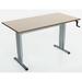 Latitude Run® Maciejewski Height Adjustable Standing Desk Wood/Metal in Gray/White | 39 H x 72 W x 30 D in | Wayfair