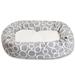 Majestic Pet Products Fusion & Sherpa Bagel Doughnut Polyester/Cotton in Gray/Black | 11 H x 35 W x 35 D in | Wayfair 78899554665