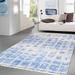 Blue 72 x 0.25 in Area Rug - Pasargad Geometric Hand-Knotted Silver/Area Rug Silk/Bamboo Slat & Seagrass | 72 W x 0.25 D in | Wayfair PV-5B 6x9