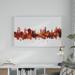 Wrought Studio™ 'Ljubljana Slovenia Skyline Red' Graphic Art on Wrapped Canvas in Brown/Orange/Pink | 16 H x 24 W x 2 D in | Wayfair