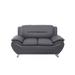 Orren Ellis Sanuel 61.3" Faux Leather Pillow Top Arm Loveseat Faux Leather | 34.7 H x 61.3 W x 34 D in | Wayfair E604D9228661413398BA0EFA39C8D470