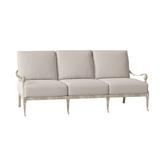Woodard Wiltshire Patio Sofa w/ Cushions Metal/Sunbrella® Fabric Included in Gray | 35.5 H x 75 W x 38.8 D in | Wayfair 4Q0420-70-14Y