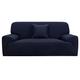 Sourcingmap Stretch Sofa Covers 4 Seater,Solid Elastic Sofa Slipcovers Washable Soft for Dogs - Spandex Universal Couch Covers for Furniture with One Pillow Cover Dark Blue