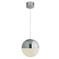 Searchlight 5841CC Marbles One Light Ceiling Pendant Light in Chrome with Crushed Ice Glass