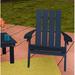 Rosecliff Heights Koenig Cupholders Folding Adirondack Chair Plastic/Resin in Blue | 38 H x 33 W x 36 D in | Wayfair