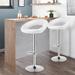 Orren Ellis Molter Swivel Adjustable Height Bar Stool Upholstered/Leather in White | 19.3 W x 20.8 D in | Wayfair 3ACD95B128014D0892F9A3F51AAD703C