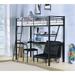 Sutphin Twin Loft Bed w/ Bookcase by Harriet Bee kids Metal in Black | 72 H x 42 W x 79 D in | Wayfair BDD4569228684064997A5A6BEB8BCF4F