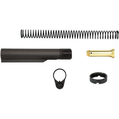 Tacfire AR-15 Mil-Spec Buffer Tube Kit W/ Standard End Plate 7.25 in 6-position Black MAR047-A