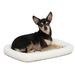 Quiet Time Bolster White Dog Bed, 18" L X 12" W, XX-Small