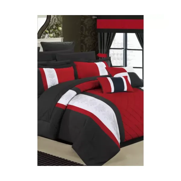 chic-home-danielle-24-piece-complete-bedding-set-with-sheets-and-window-treatments---red,-queen-comforter-open-stock/