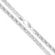 Sterling Silver Diamond-Cut Wheat Chain Solid 925 Italy New Foxtail Spiga Necklace, Length 20 Inches, Sterling Silver, No Gemstone