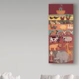 Harriet Bee 'Filling The Ark' Canvas Art Canvas in Blue/Red | 24 H x 10 W in | Wayfair 390D43917CF4423BBE397B394399D9C6